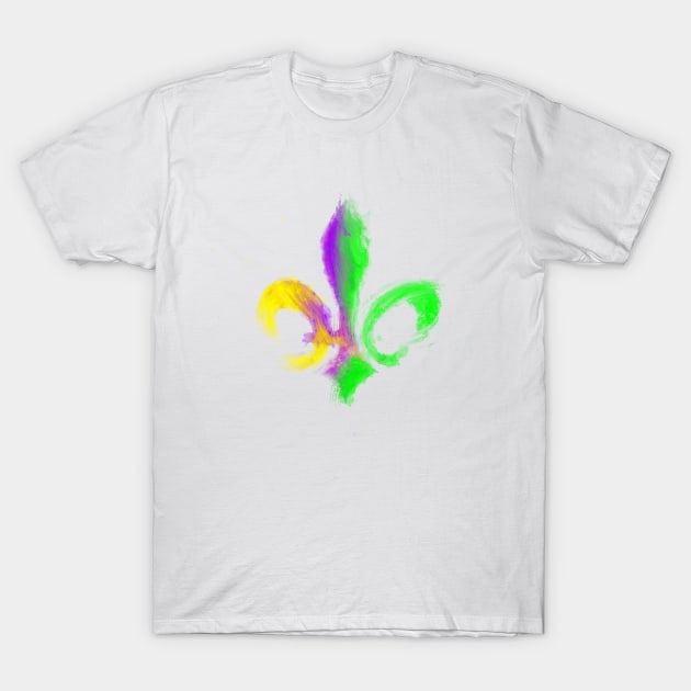 Mardi Gras Fleur de Lis T-Shirt by Stephanie Kennedy 